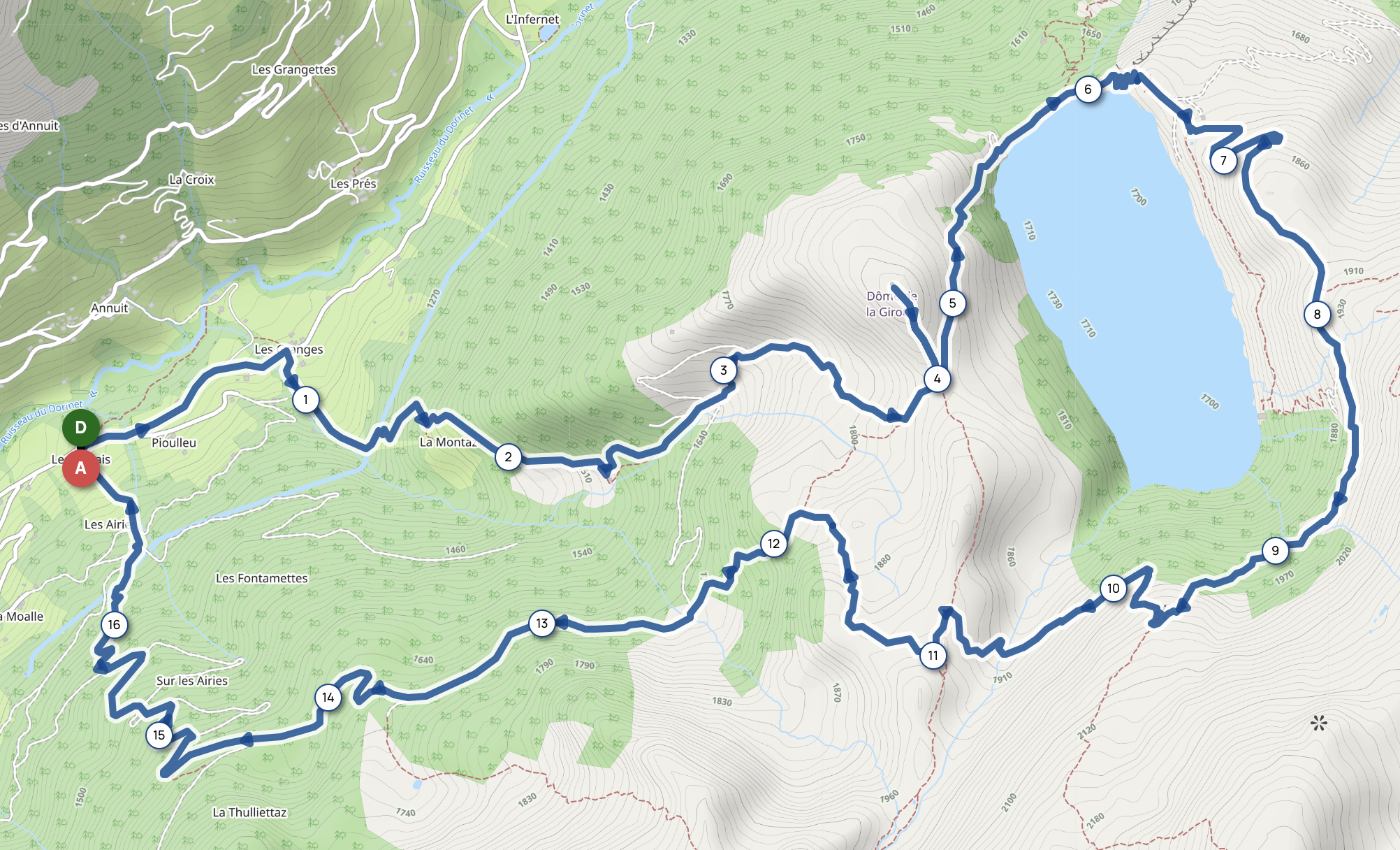 BARRAGE DE GIROTTE — carte