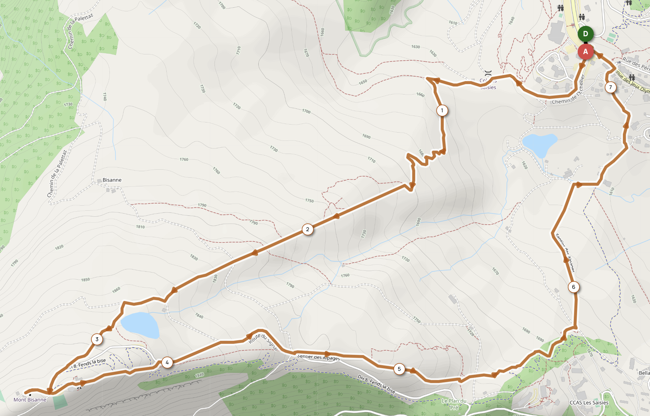 MONT BISANE — carte
