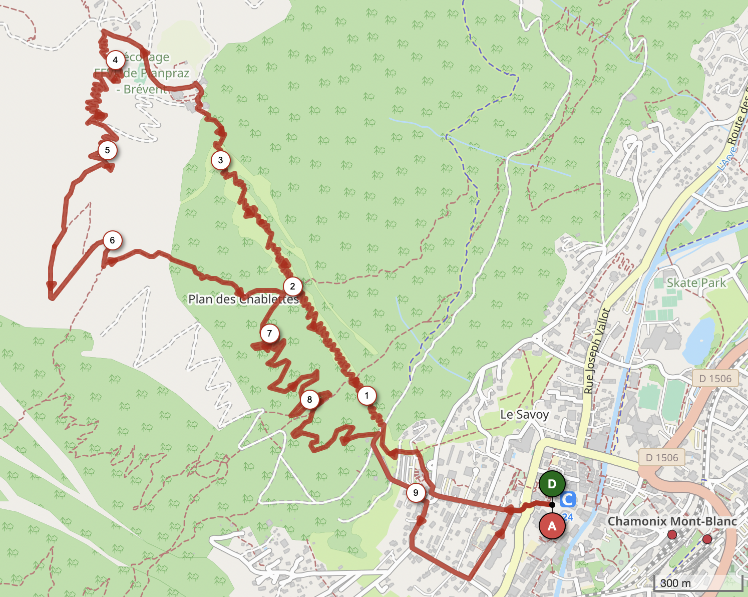 PLANPRAZ ET BRÉVENT — carte