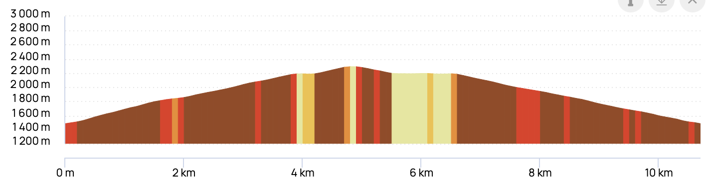 COL ET TÊTE E BALME DEPUIS LE TOUR — profil altimétrique