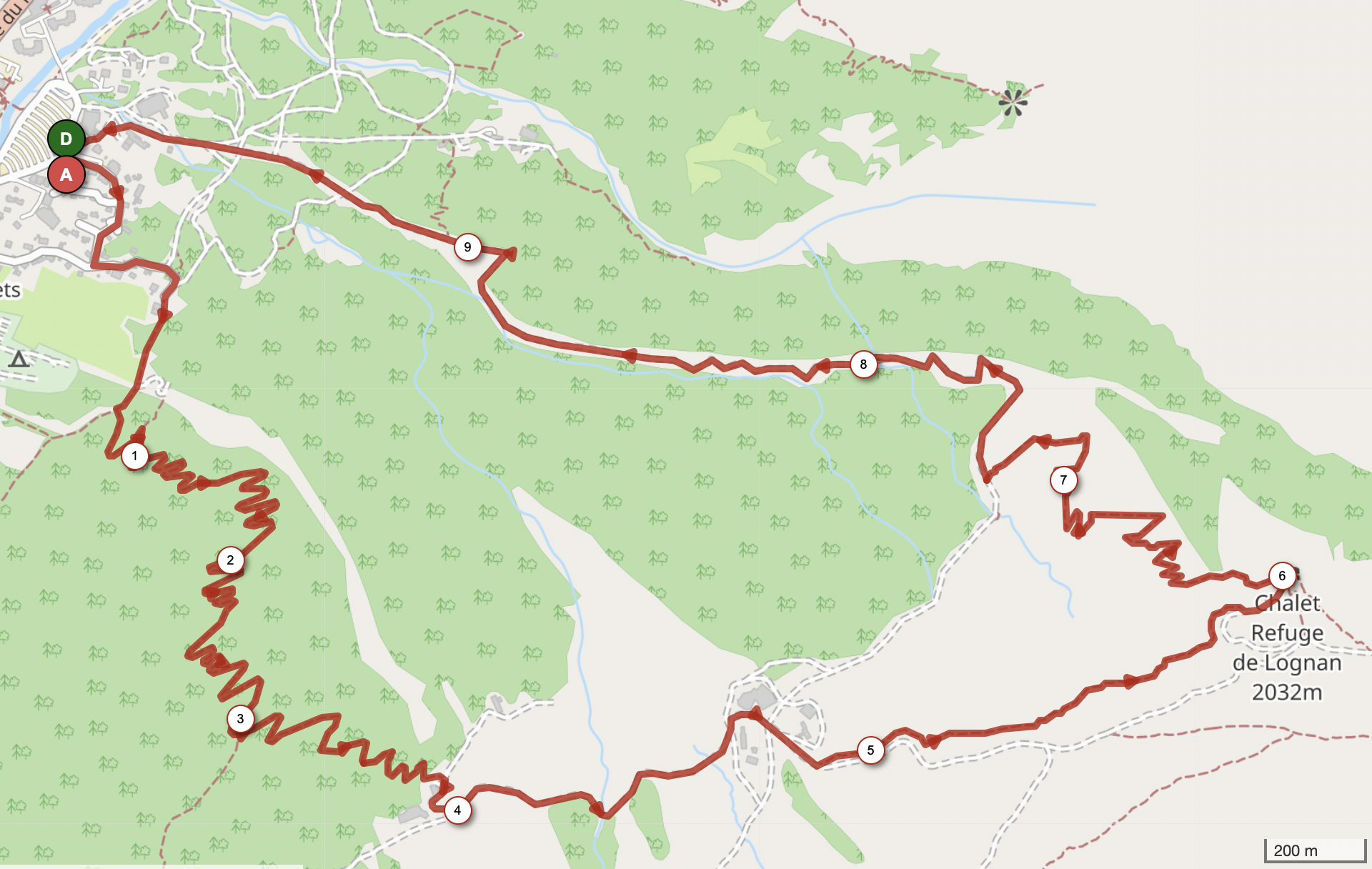 REFUGE DE LOGNAN — carte