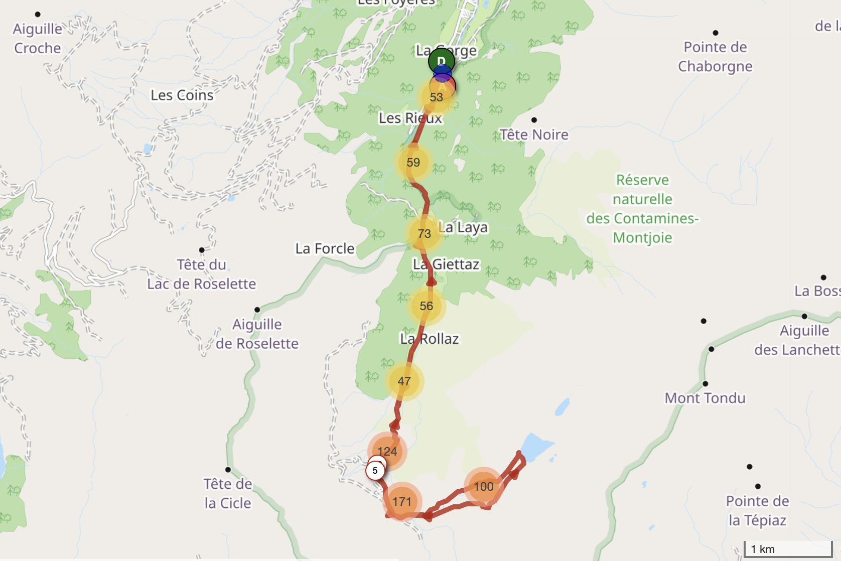 LAC JOVET — carte
