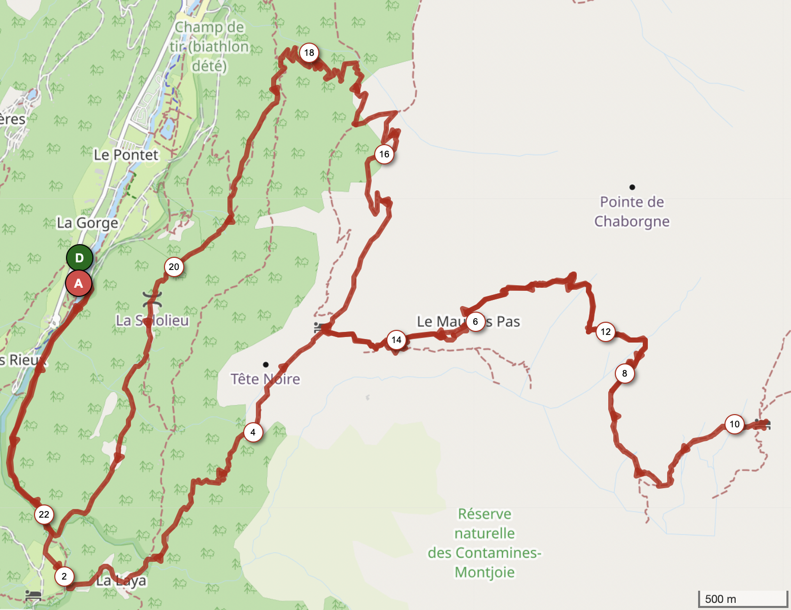 REFUGE DES CONSCRITS — carte