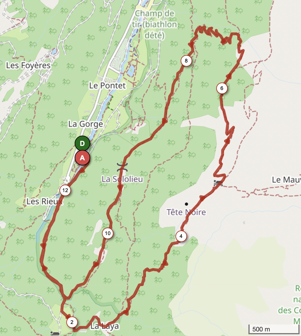 REFUGE TRÉ LA TÊTE — carte