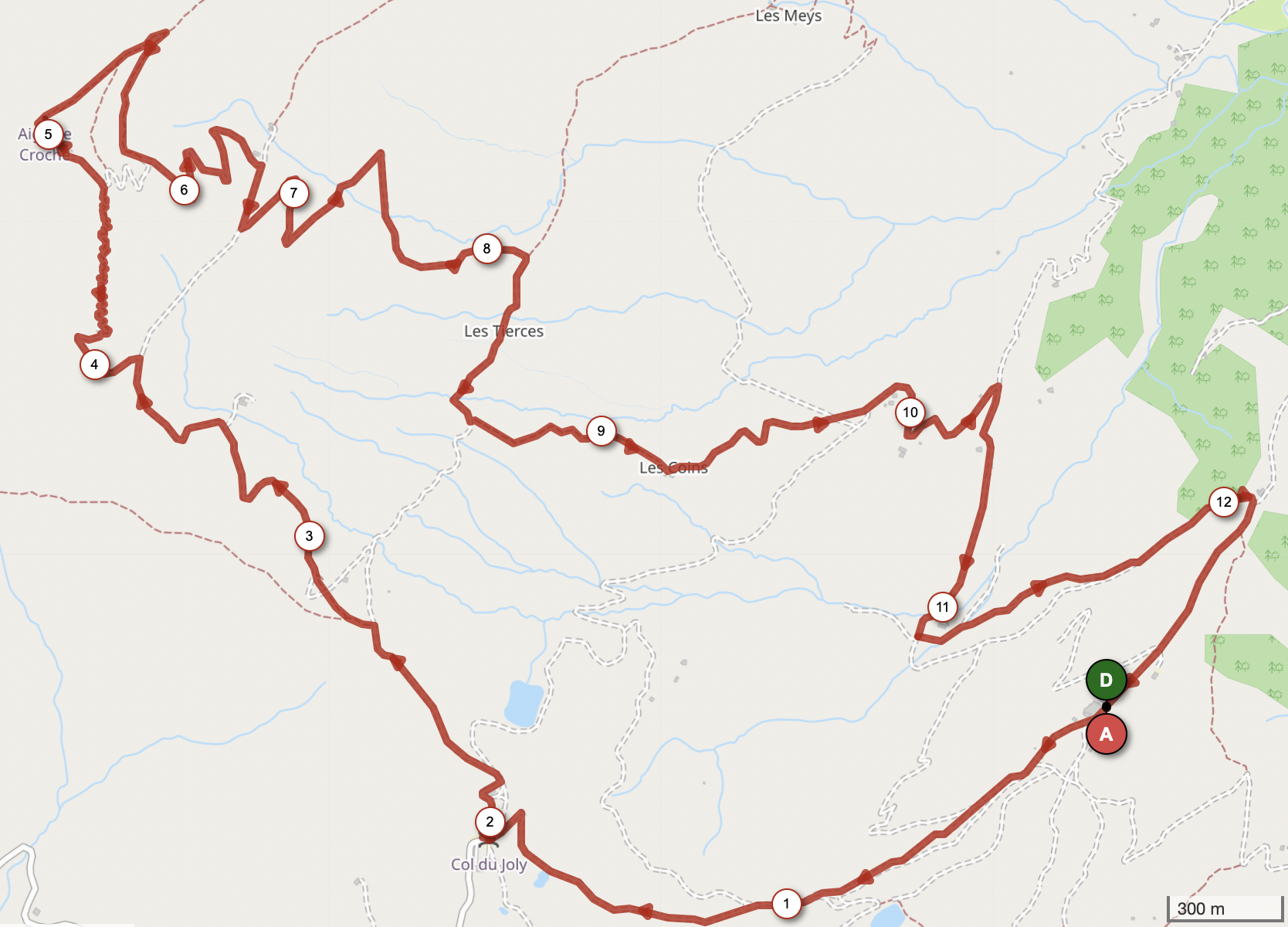 AIGUILLE CROCHE DEPUIS LE SIGNAL — carte