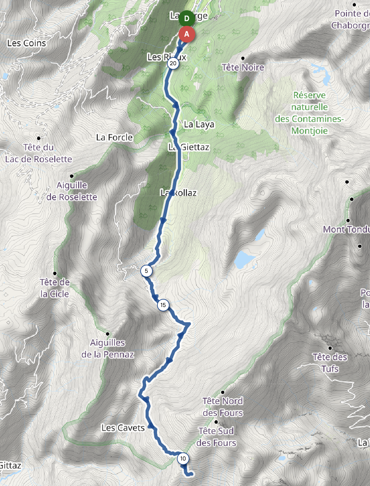 COL ET CROIX DU BONHOMME — carte