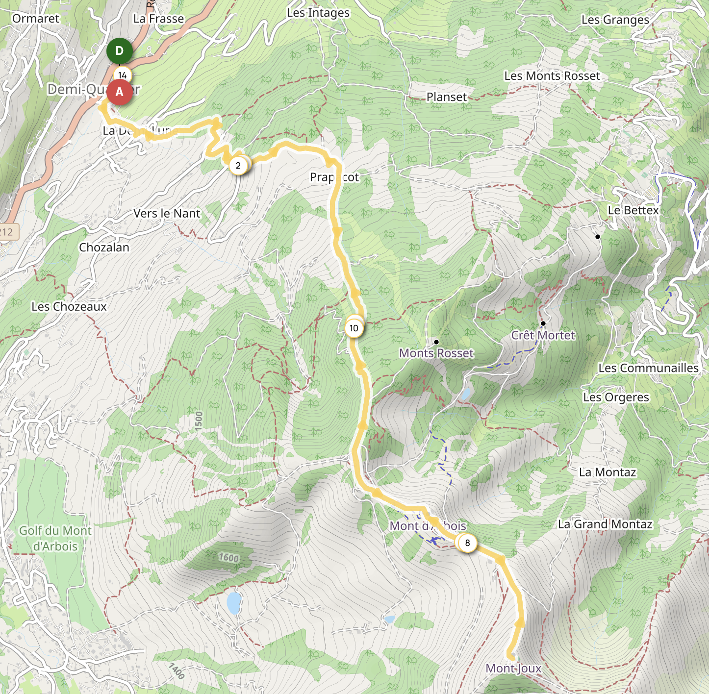 MONT JOUX — carte