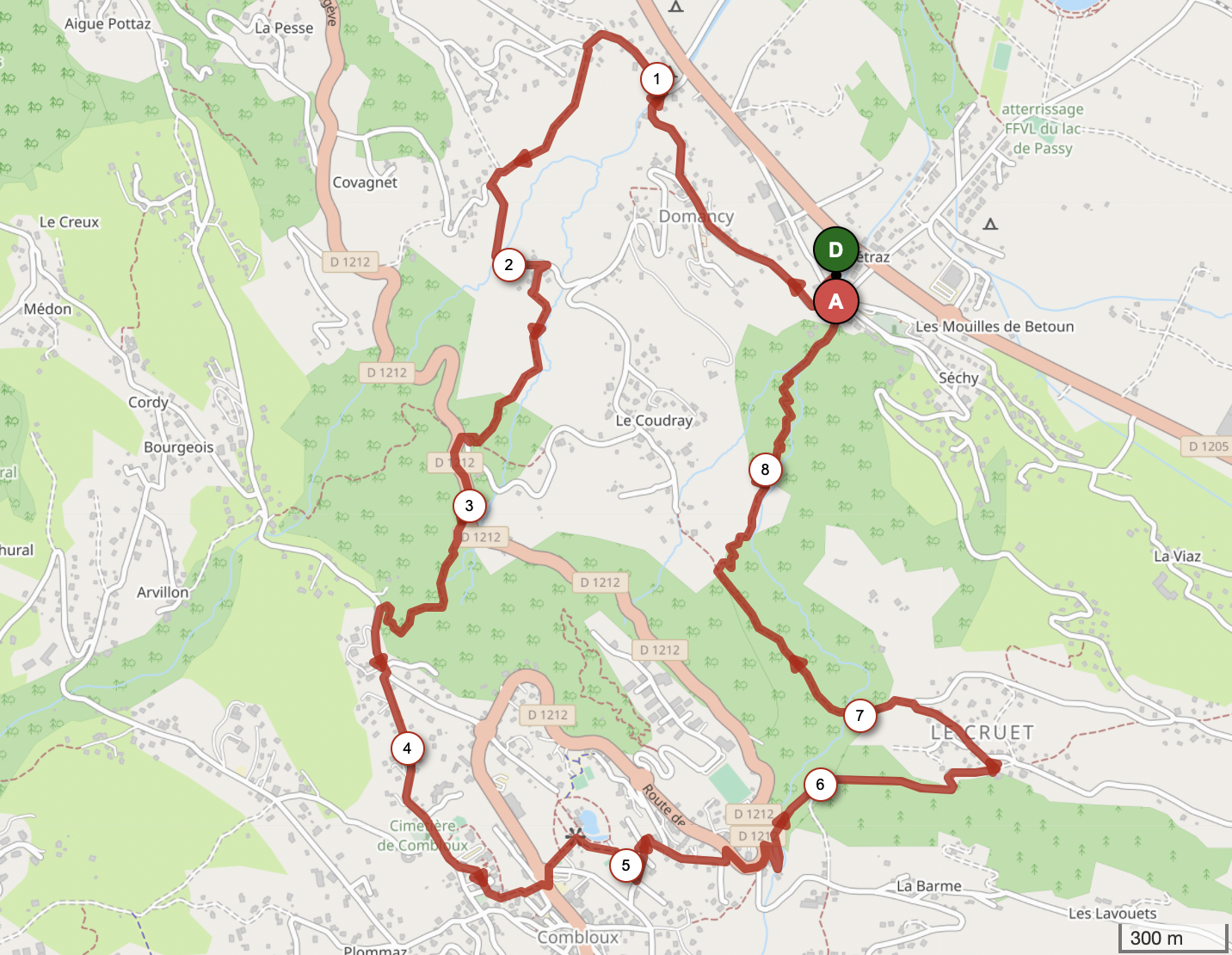COMBLOUX DEPUIS LA MAIRIE — carte