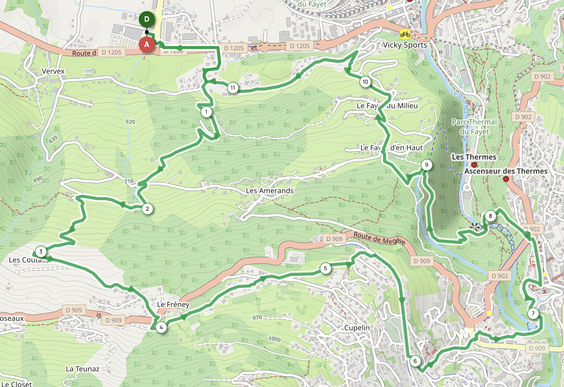 SAINT GERVAIS PAR LE PARC THERMAL — carte