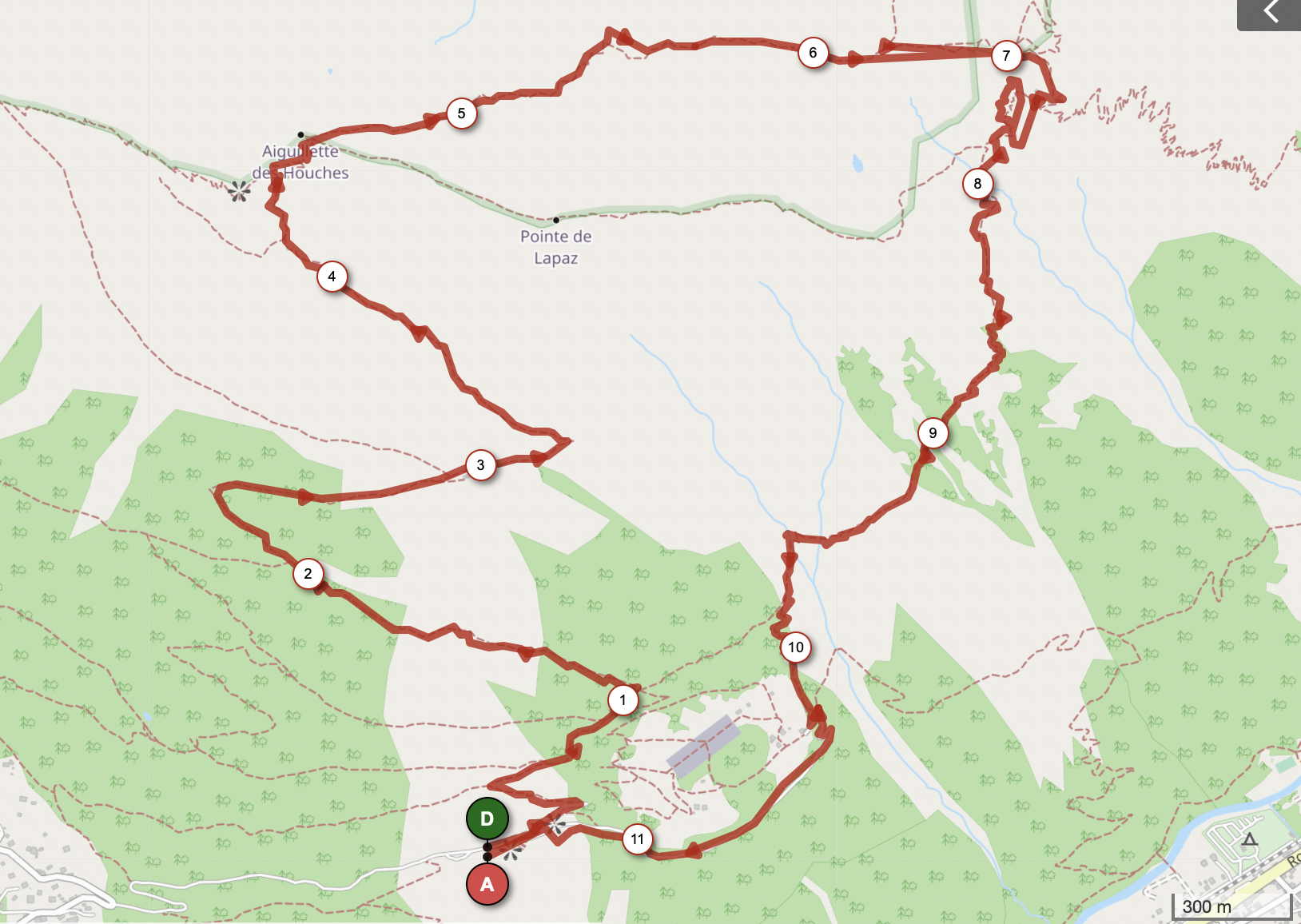 AIGUILLETTES DES HOUCHES ET BELLEACHAT — carte