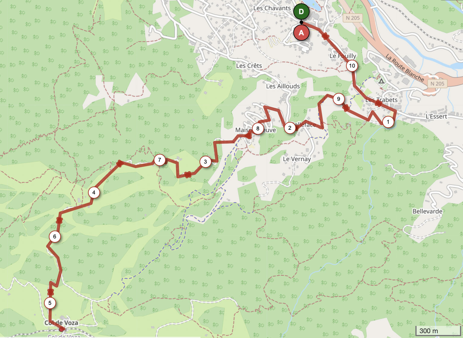 COL DE LA VOZA — carte