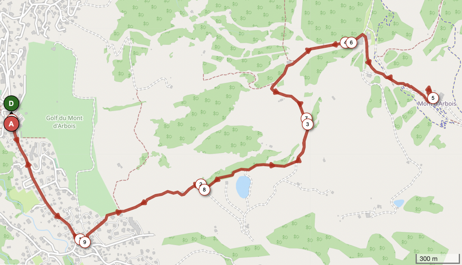 MONT D'ARBOIS — carte