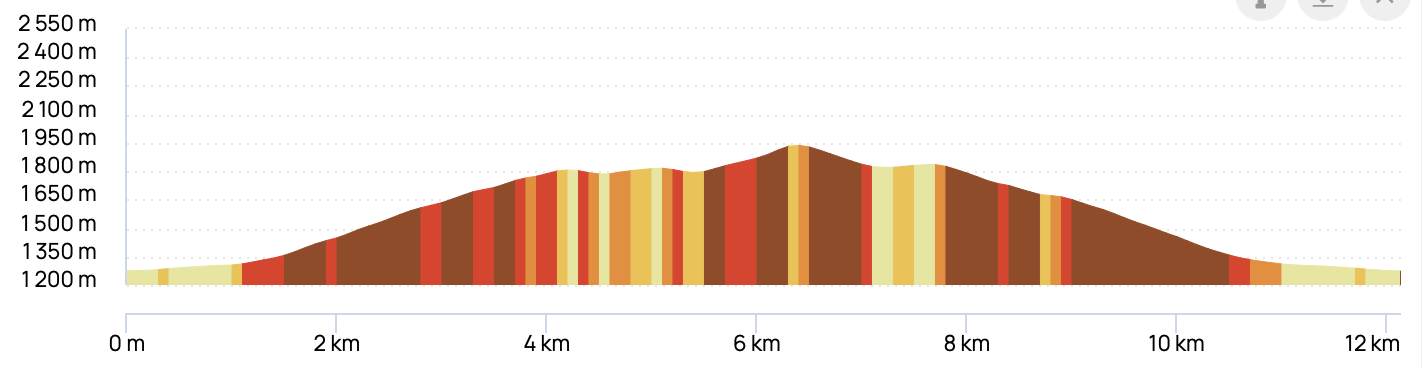 MONT JOUX — profil altimétrique