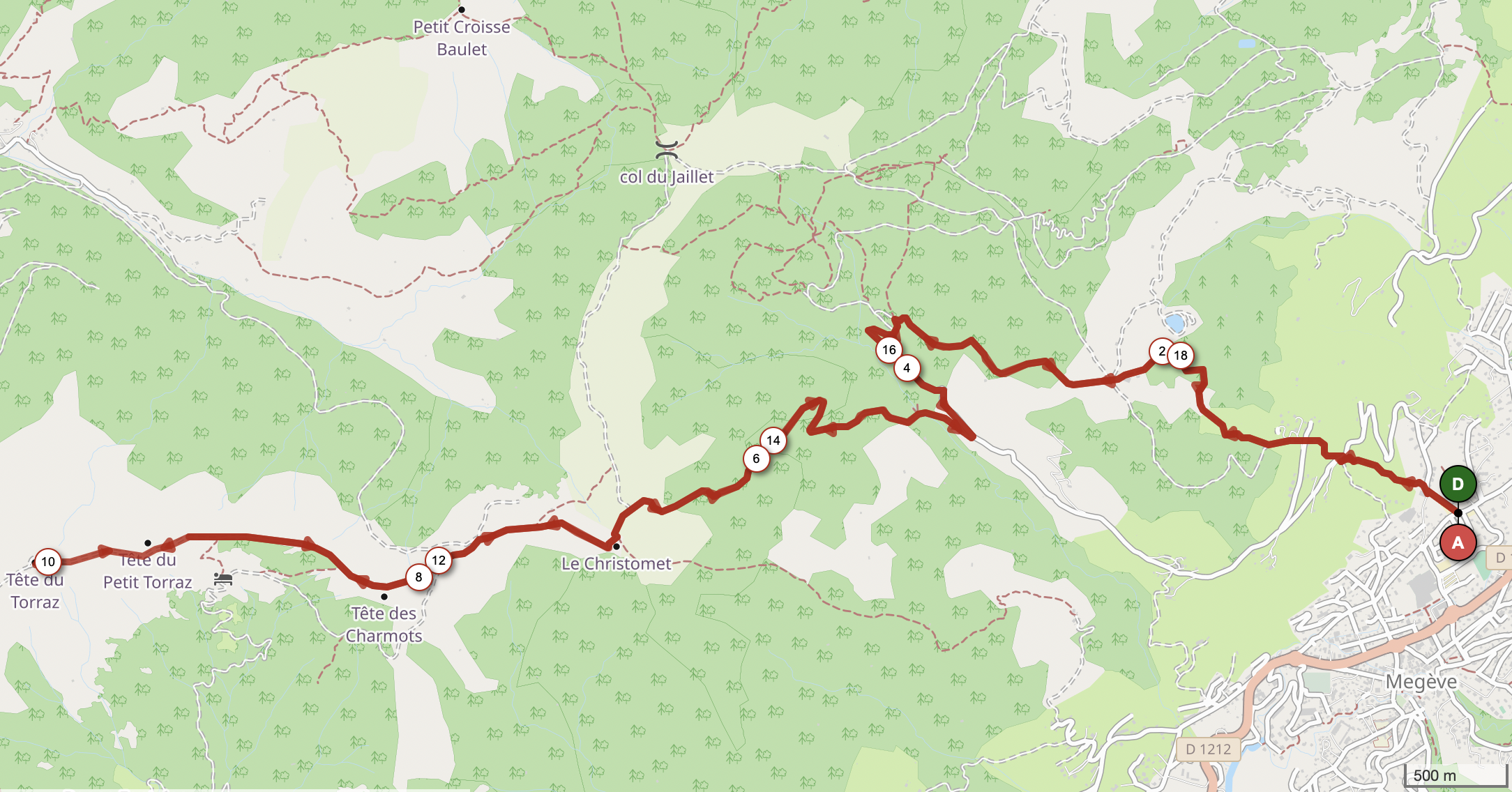 CHRISTOMET, TÊTE DES CHARMOTS ET TORAZ — carte