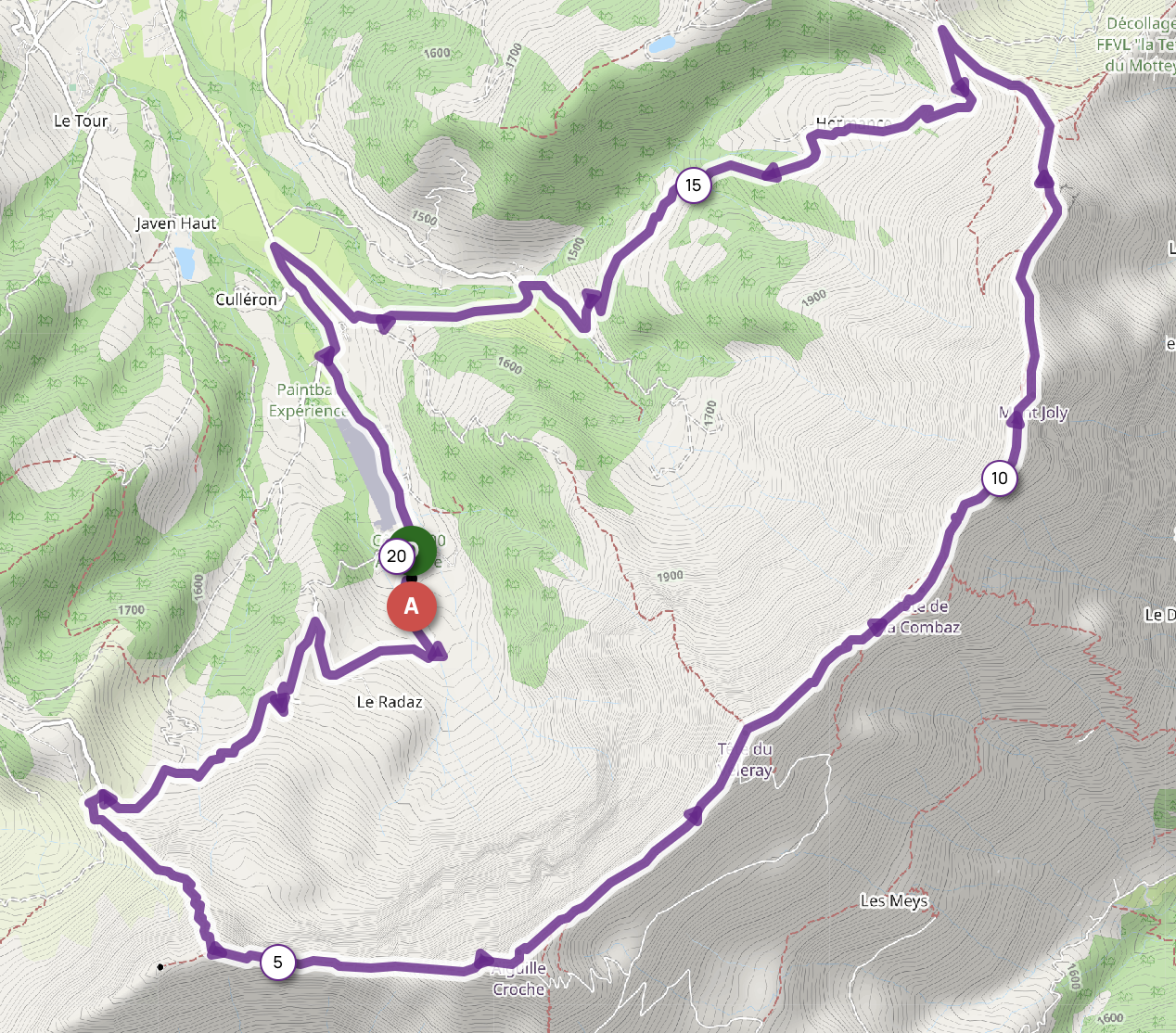 AIGUILLE CROCHE & MONT JOLY — carte
