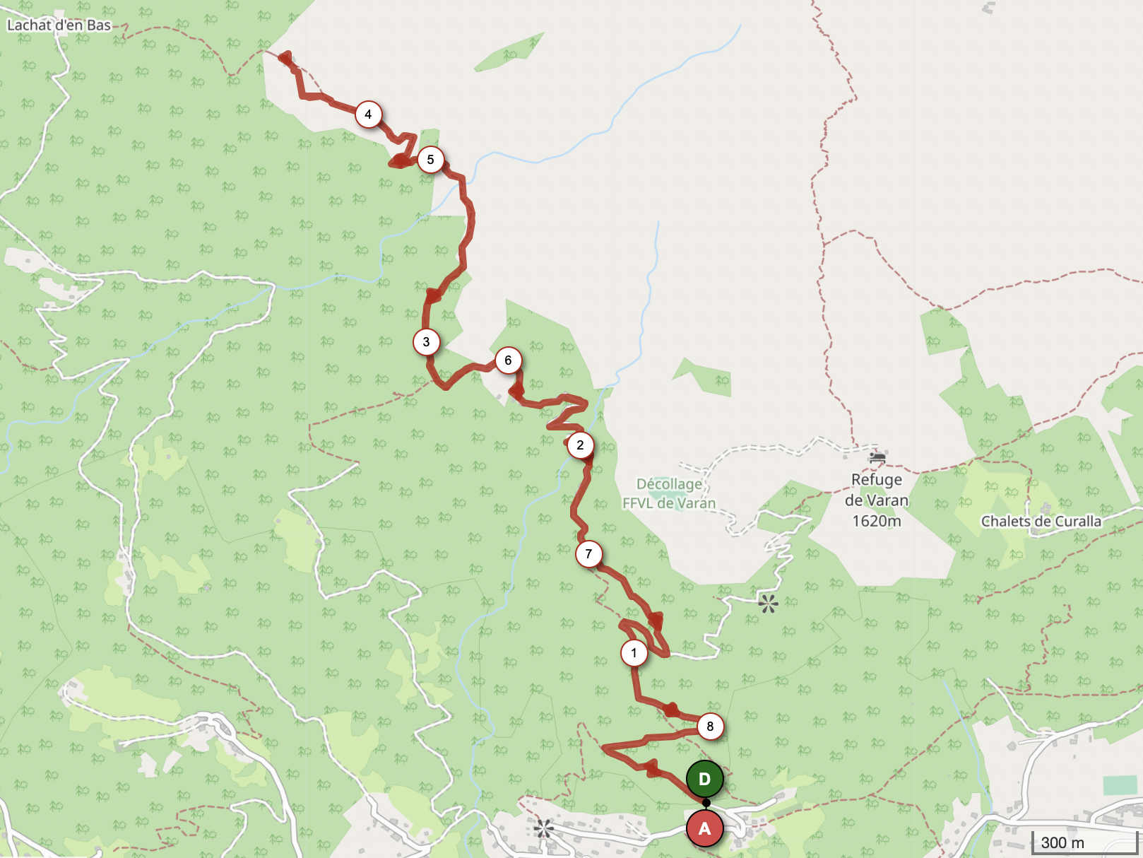LACHAT D’EN HAUT DEPUIS BAIE — carte