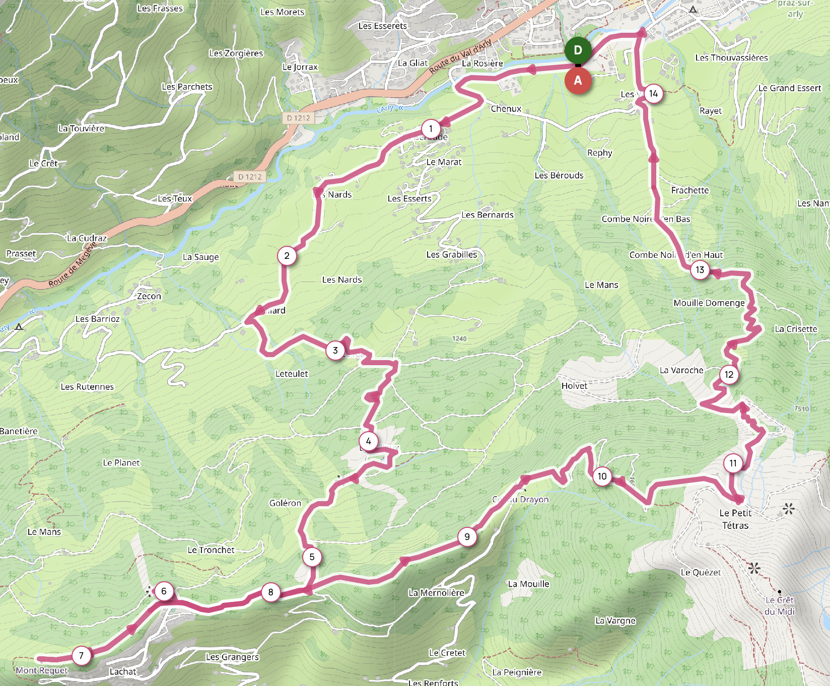 MONT REGUET & COL DU DRAYON — carte