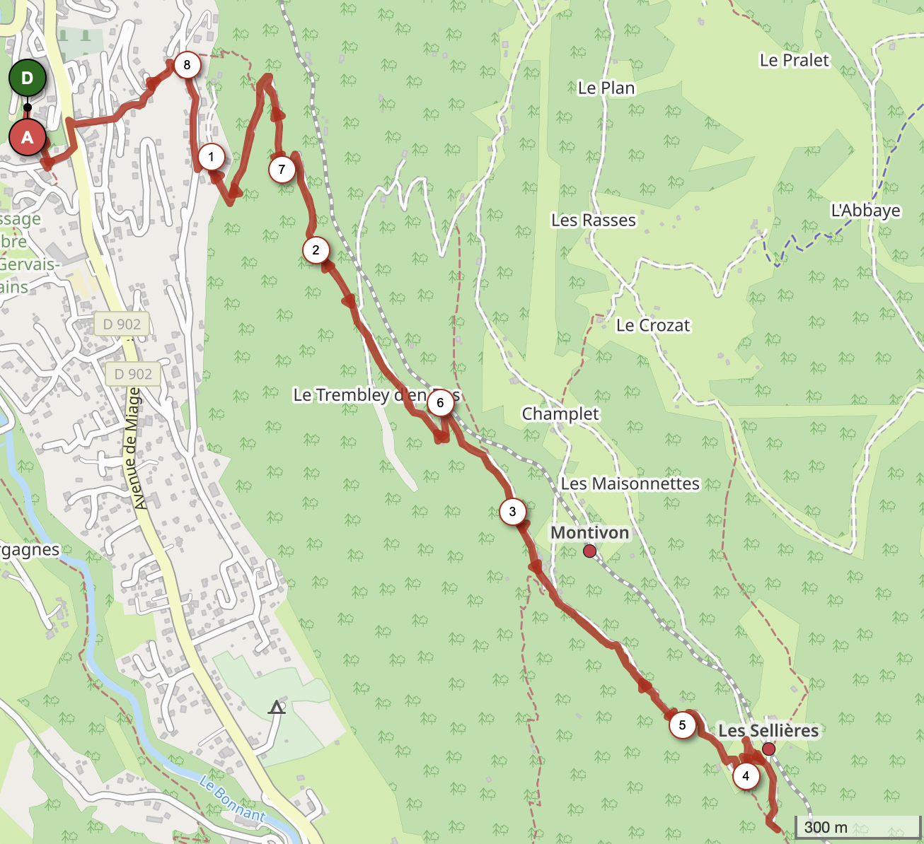 MONTIVON ET MONT FORCHET — carte