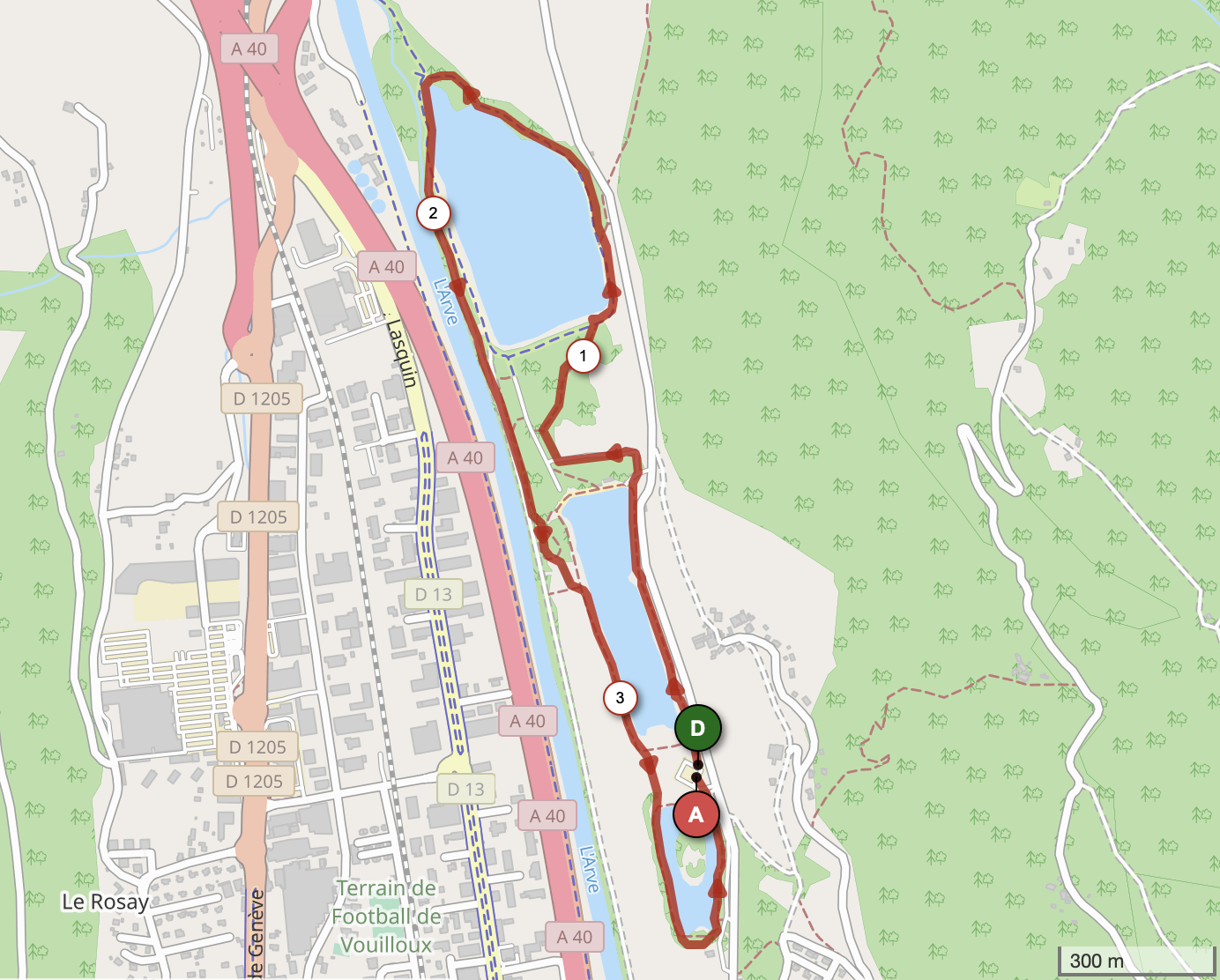 TOUR DES 3 LACS DES ILETTES — carte