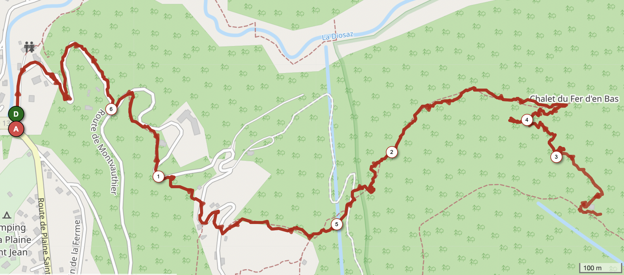 CHALET DU FER D’EN HAUT ET BAS — carte