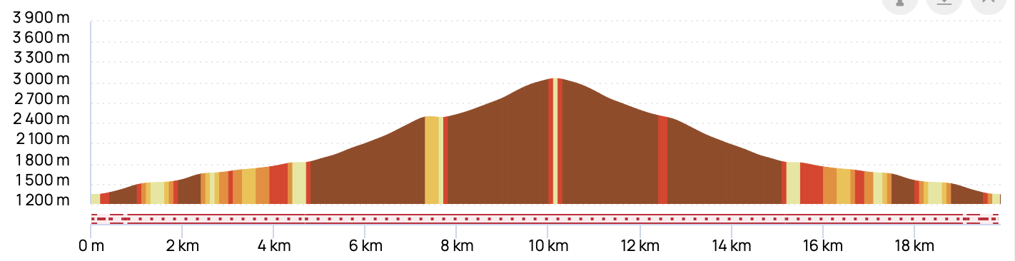 MONT BUET — profil altimétrique