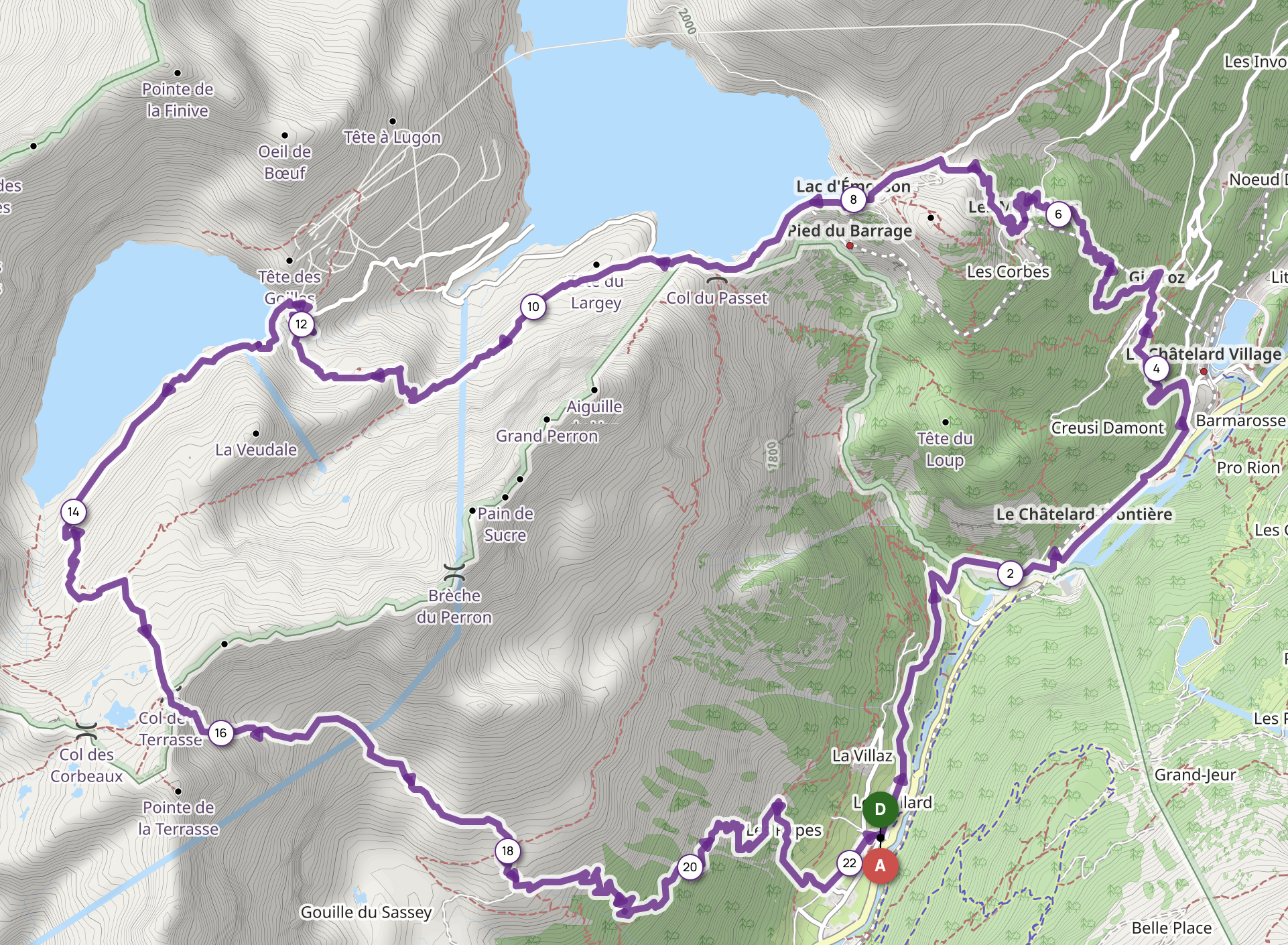 GRAND TOUR D'EMOSSON — carte