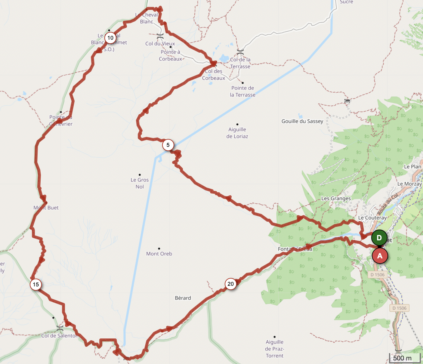 MONT BUET PAR CHEVAL BLANC — carte